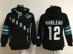 San Jose Sharks #12 Patrick Marleaui Black Old Time Heidi Hoodie NHL Hoodie