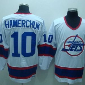 Jets #10 Dale Hawerchuk Stitched White CCM Throwback Jersey