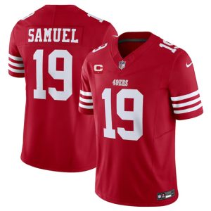 San Francisco 49ers #19 Deebo Samuel Red 2023 F.U.S.E. With 1-Star C Patch Vapor Untouchable Limited Stitched Jersey
