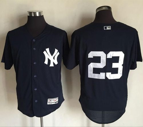 Yankees #23 Don Mattingly Navy Blue Flexbase Authentic Collection Stitched Jersey