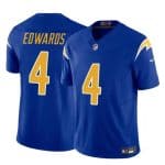 Los Angeles Chargers #4 Gus Edwards Royal 2024 F.U.S.E. Vapor Limited Stitched Jersey