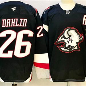 Buffalo Sabres #26 Rasmus Dahlin Black 2024-25 Alternate With A Patch Stitched Jersey