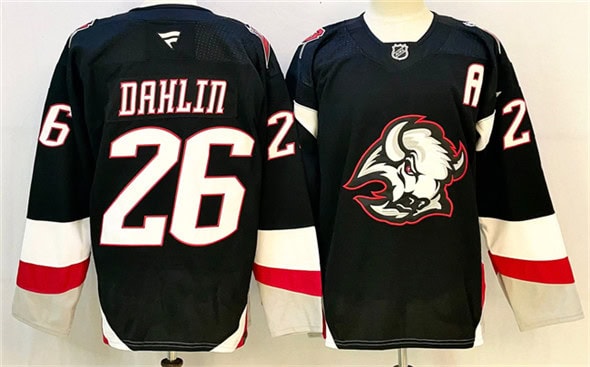 Buffalo Sabres #26 Rasmus Dahlin Black 2024-25 Alternate With A Patch Stitched Jersey