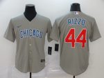 Chicago Cubs #44 Anthony Rizzo Gray Cool Base Stitched Jersey