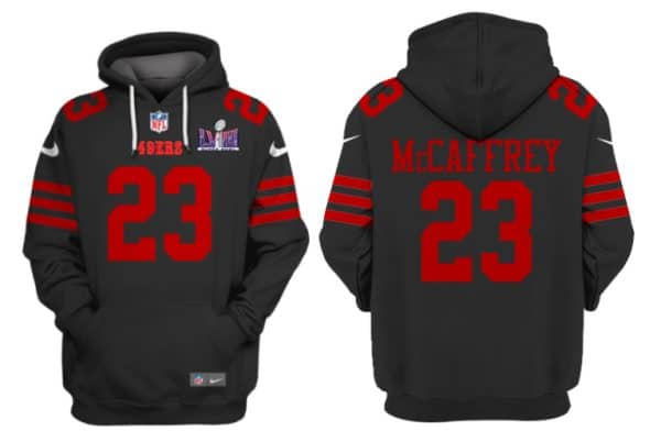 San Francisco 49ers Custom Black Super Bowl LVIII Alternate Pullover Hoodie