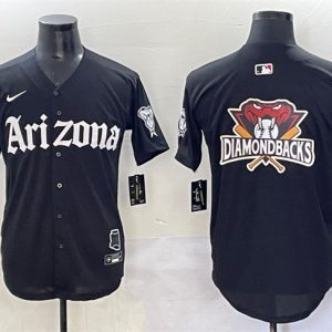 Arizona Diamondbacks Team Big Logo Black 'Gothic Desert Fang Edition' Vapor Premier Limited Stitched Jersey