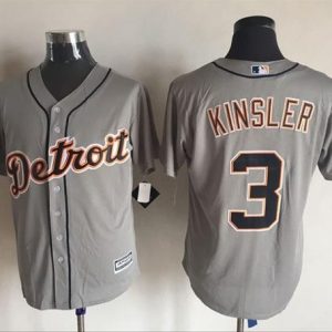Tigers #3 Ian Kinsler Grey New Cool Base Stitched Jersey