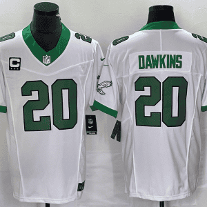 Philadelphia Eagles #20 Brian Dawkins White 2023 F.U.S.E. With C Patch Vapor Untouchable Stitched Jersey
