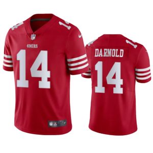 San Francisco 49ers #14 Sam Darnold Red Vapor Untouchable Limited Stitched Jersey