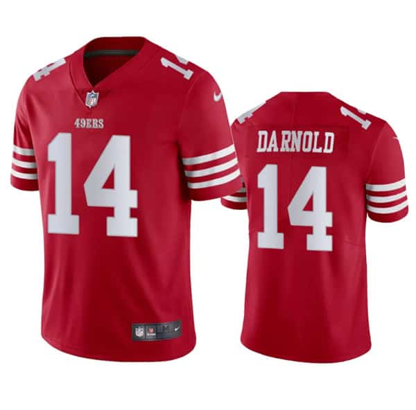 San Francisco 49ers #14 Sam Darnold Red Vapor Untouchable Limited Stitched Jersey