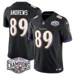 Baltimore Ravens #89 Mark Andrews Black F.U.S.E. 2024 AFC North Division Champions Vapor Limited Jersey