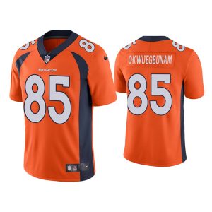Denver Broncos #85 Albert Okwuegbunam Orange Vapor Untouchable Limited Stitched Jersey