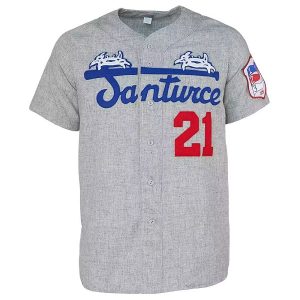 Santurce Cangrejeros #21 Grey Stitched Jersey