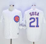 Cubs #21 Sammy Sosa White New Cool Base Stitched Jersey