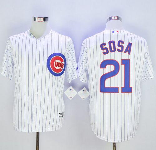 Cubs #21 Sammy Sosa White New Cool Base Stitched Jersey