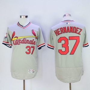 Cardinals #37 Keith Hernandez Grey Flexbase Authentic Collection Cooperstown Stitched Jersey