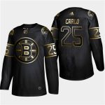 Boston Bruins #25 Brandon Carlo Black Golden Edition Stitched Jersey