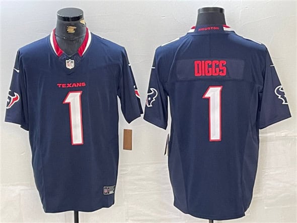 Houston Texans #1 Stefon Diggs Navy F.U.S.E. Vapor Limited Football Stitched Jersey