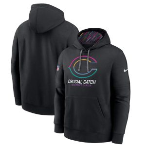 Chicago Bears Black 2024 Crucial Catch Club Pullover Hoodie