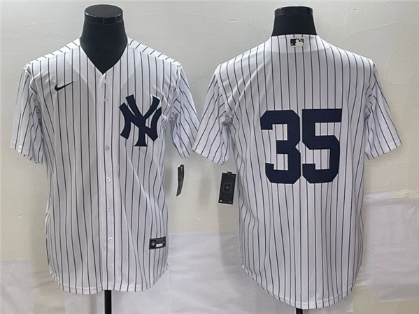 New York Yankees #35 Clay Holmes White Cool Base Stitched Jersey