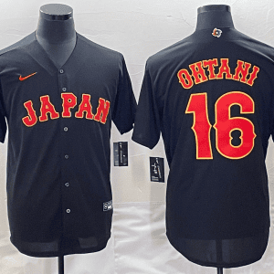 Japan #16 Shohei Ohtani 2023 Black World Classic Stitched Jersey