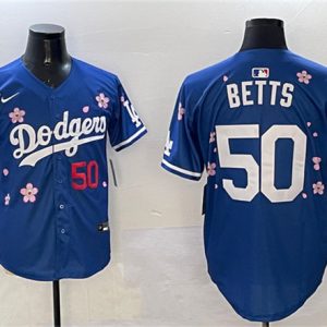 Los Angeles Dodgers #50 Mookie Betts Royal 2025 Tokyo Series Limited Stitched Jersey