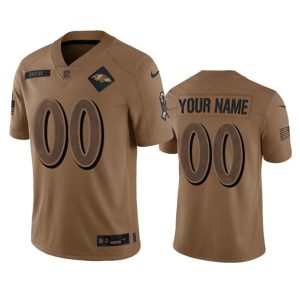 Baltimore Ravens Custom 2023 Brown Salute To Service Limited Stitched Jersey