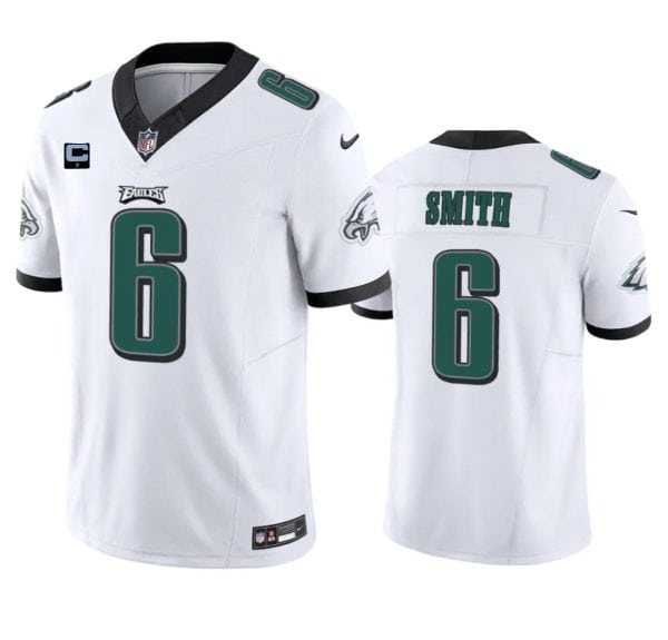 Philadelphia Eagles #6 DeVonta Smith White 2023 F.U.S.E. With 1-Star C Patch Vapor Vapor Untouchable Limited Stitched Jersey
