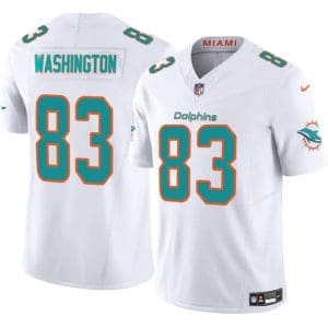 Miami Dolphins #83 Malik Washington White 2024 F.U.S.E. Vapor Limited Stitched Jersey