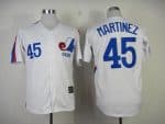 Mitchell And Ness Expos #45 Pedro Martinez White Throwback Stitched Jersey