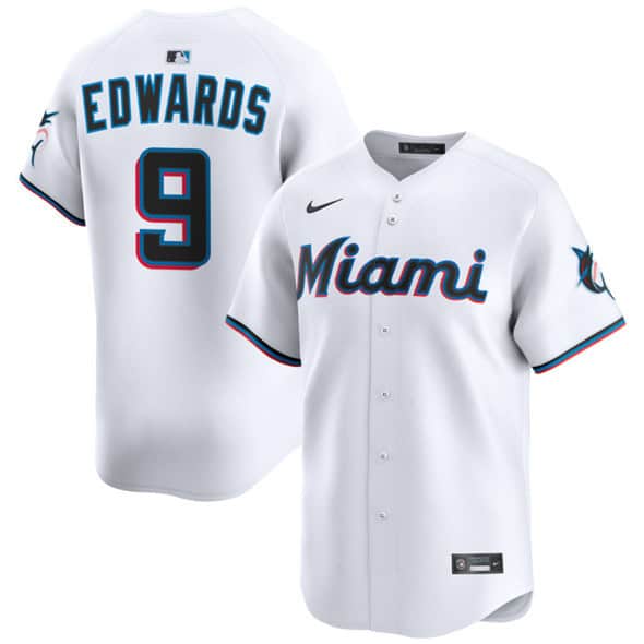 Miami Marlins #9 Xavier Edwards White 2024 Home Limited Stitched Jersey