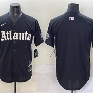 Atlanta Braves Blank Black Gothic South x Outkast Edition Vapor Limited Stitched Jersey