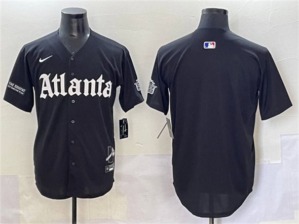 Atlanta Braves Blank Black Gothic South x Outkast Edition Vapor Limited Stitched Jersey