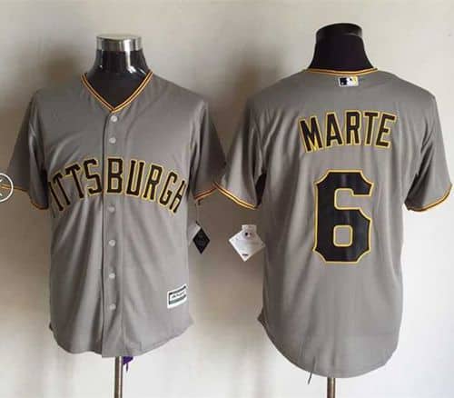 Pirates #6 Starling Marte Grey New Cool Base Stitched Jersey