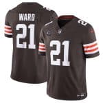 Cleveland Browns #21 Denzel Ward Brown 2024 F.U.S.E. With 1-Star C Patch Vapor Limited Stitched Jersey