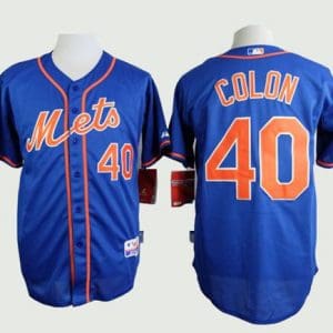 Mets #40 Bartolo Colon Blue Alternate Home Cool Base Stitched Jersey