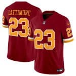 Washington Commanders #23 Marshon Lattimore Burgundy 2025 F.U.S.E. Throwback Limited Football Stitched Jersey