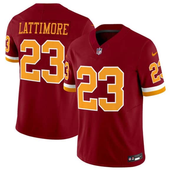 Washington Commanders #23 Marshon Lattimore Burgundy 2025 F.U.S.E. Throwback Limited Football Stitched Jersey