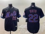 New York Mets #22 Juan Soto Black 2025 Spring Training Cool Base Stitched Jersey