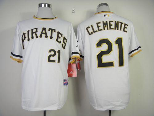 Pirates #21 Roberto Clemente White Alternate 2 Cool Base Stitched Jersey