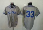 Twins #33 Justin Morneau Grey 1948 St. Paul Saints Turn Back The Clock Stitched Jersey