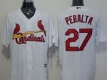 Cardinals #27 Jhonny Peralta White New Cool Base Stitched Jersey