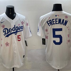 Los Angeles Dodgers #5 Freddie Freeman White 2025 Tokyo Series Limited Stitched Jersey