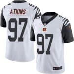 Bengals #97 Geno Atkins White Stitched Limited Rush Nike Jersey