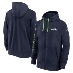Seattle Seahawks Navy 2024 Team Full-Zip Hoodie
