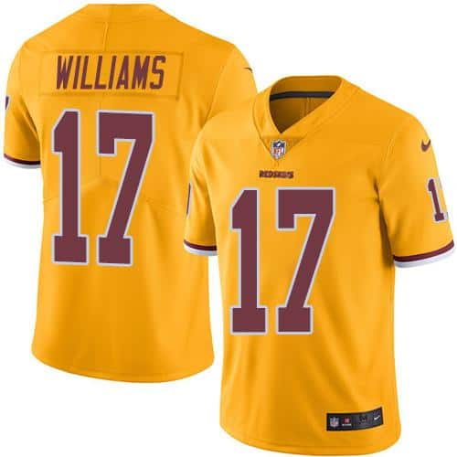Redskins #17 Doug Williams Gold Stitched Limited Rush Nike Jersey