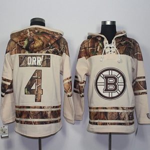 Bruins #4 Bobby Orr Cream Camo Stitched Jersey
