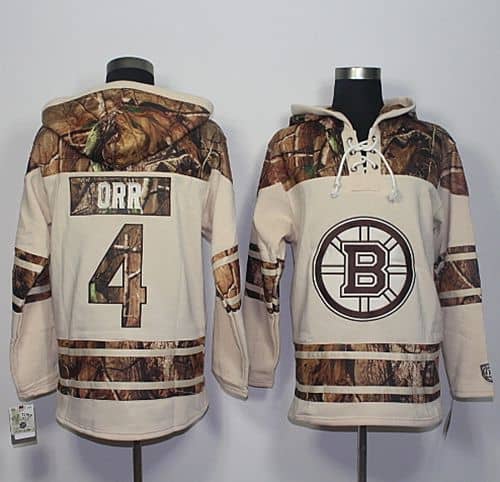 Bruins #4 Bobby Orr Cream Camo Stitched Jersey