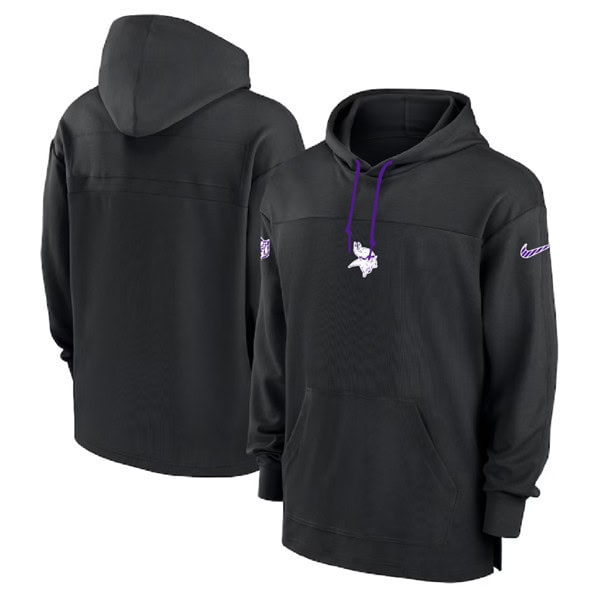 Minnesota Vikings Black Performance Pullover Hoodie