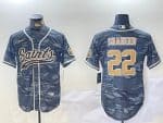 New Orleans Saints #22 Rashid Shaheed Gray Camo With Patch Cool Base Stitched Jersey